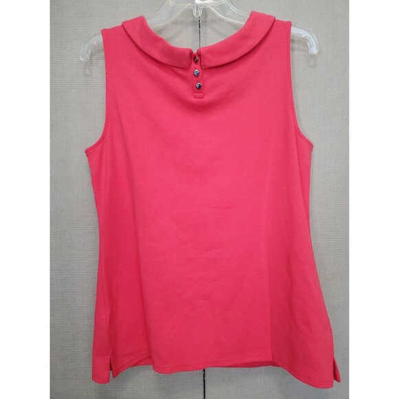 Talbots Coral Pink Ponte Knit Cowl Neck Sleeveless Tank Top Size Medium NWOT - Picture 3 of 5
